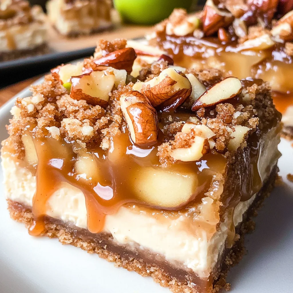 Caramel Apple Cheesecake Bars