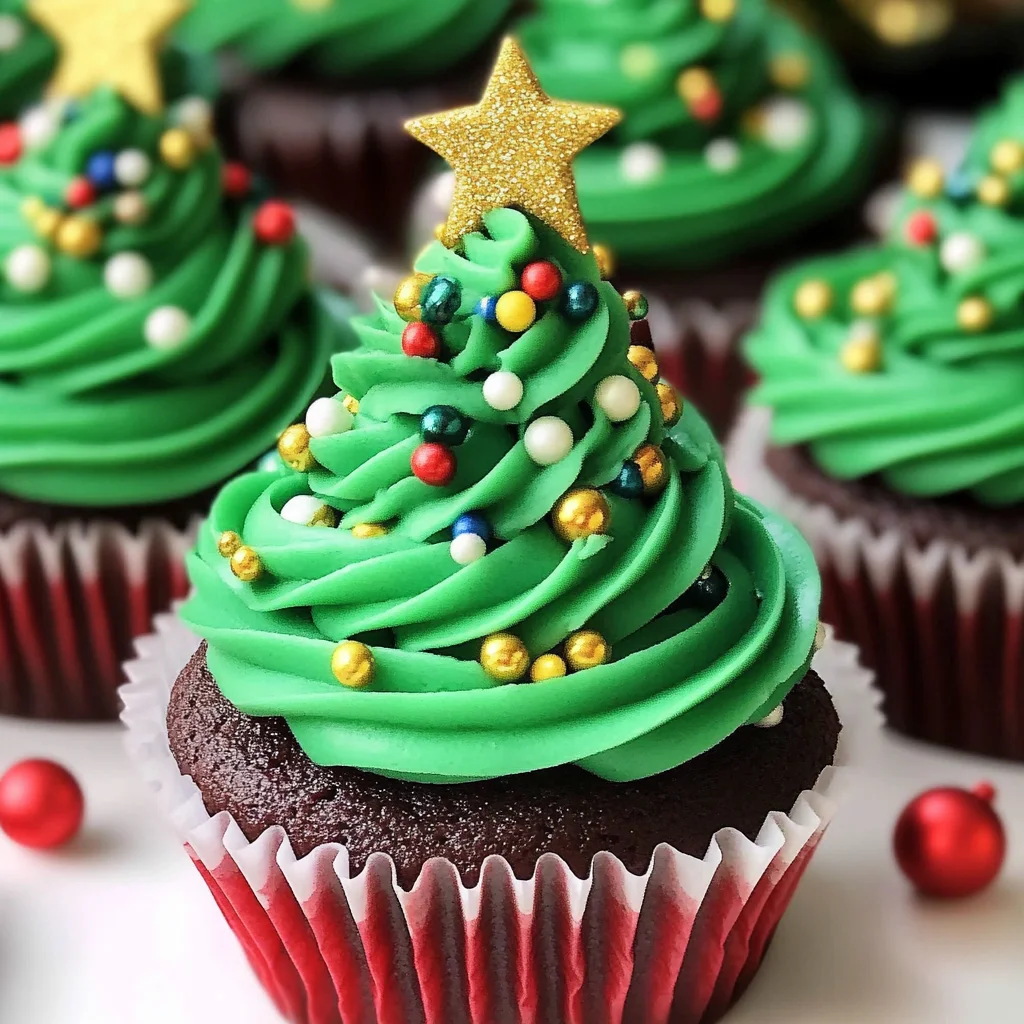 Christmas Tree Cupcakes