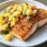 Coconut Crusted Salmon with Pineapple Salsa