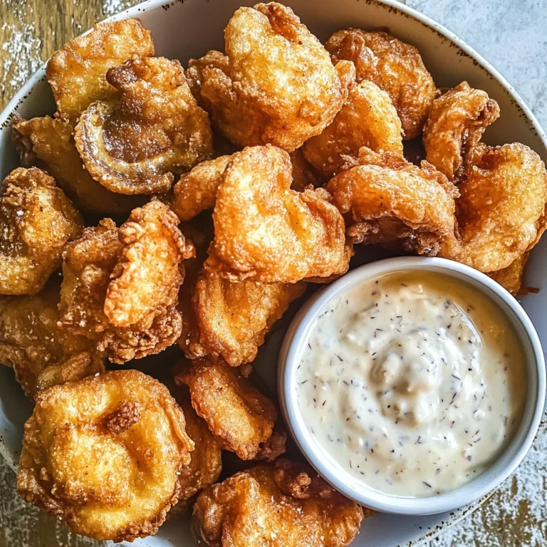Crispy Fried Mushrooms with Cool Ranch Dip