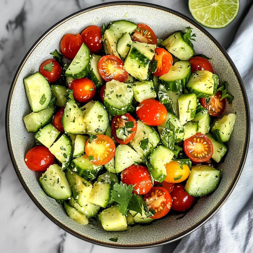 Cucumber Tomato Avocado Salad