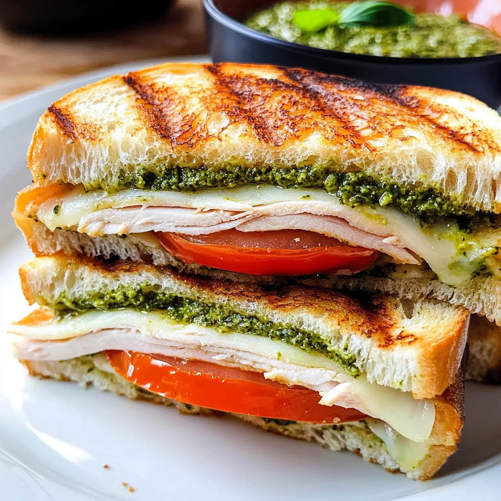 Easy Turkey Basil Pesto Panini
