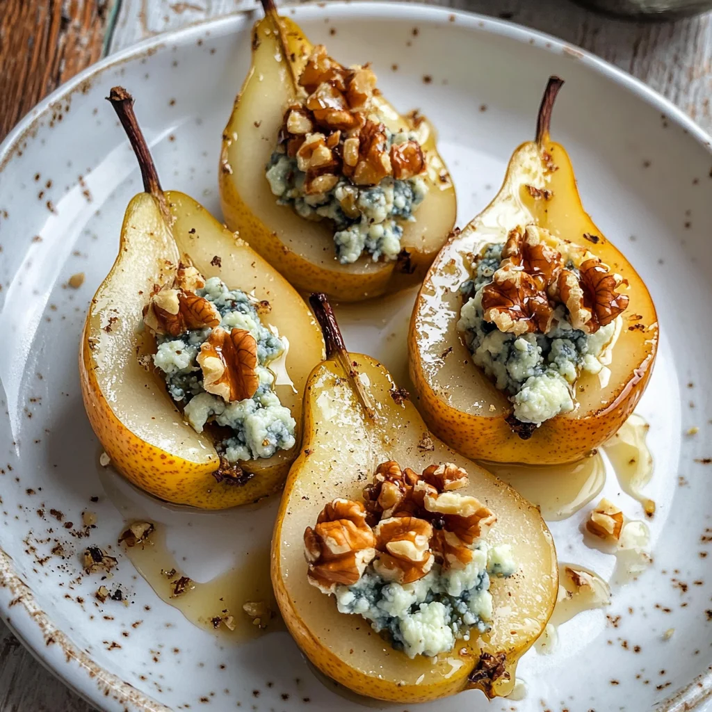 Elegant Blue Cheese Stuffed Pears