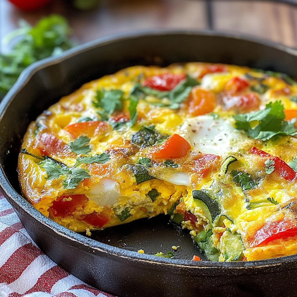 Garden Veggie Frittata: A 150-Calorie Delight