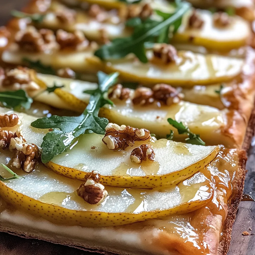 Pear and Gorgonzola Flatbread Recipe | Elegant Dinner Idea