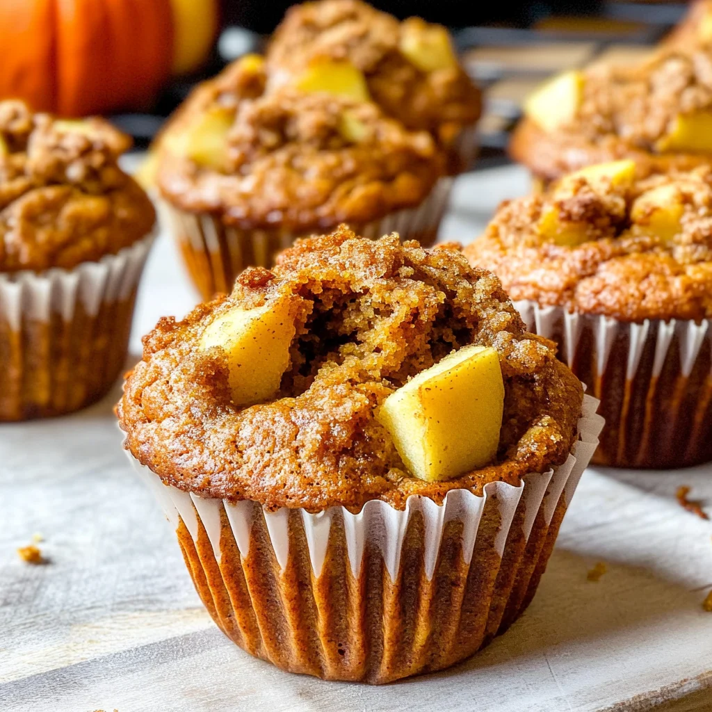 Small Batch Apple Pumpkin Streusel Muffins