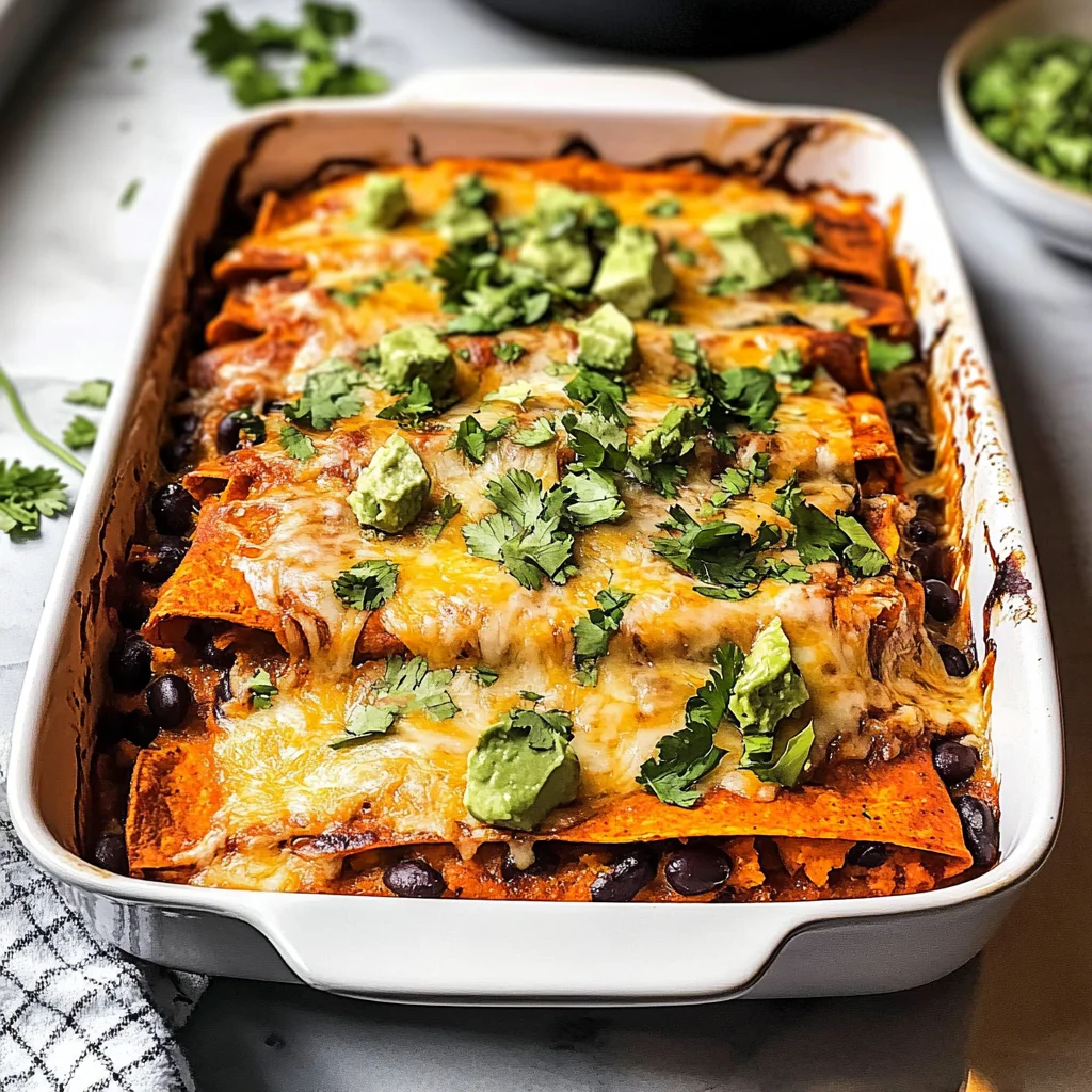 Sweet Potato and Black Bean Enchilada Casserole: A Hearty, Vegetarian Delight