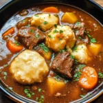 Tasty Beef Stew and Dumplings