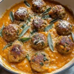 Turkey Meatballs in Pumpkin Sage Sauce