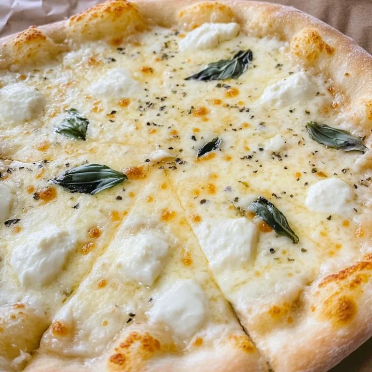 White Garlic Bliss Pizza Recipe - Creamy & Delicious Pizza