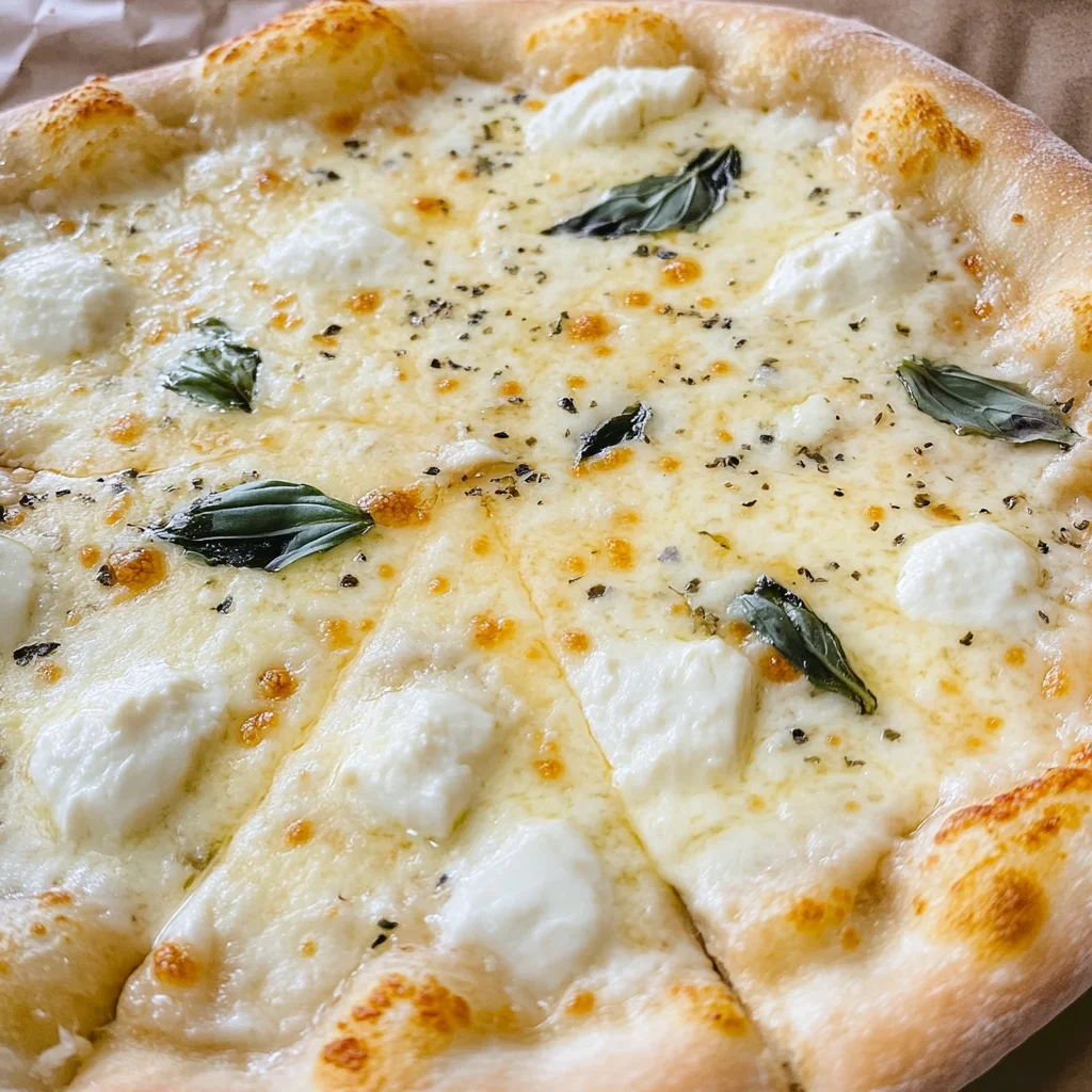White Garlic Bliss Pizza Recipe - Creamy & Delicious Pizza