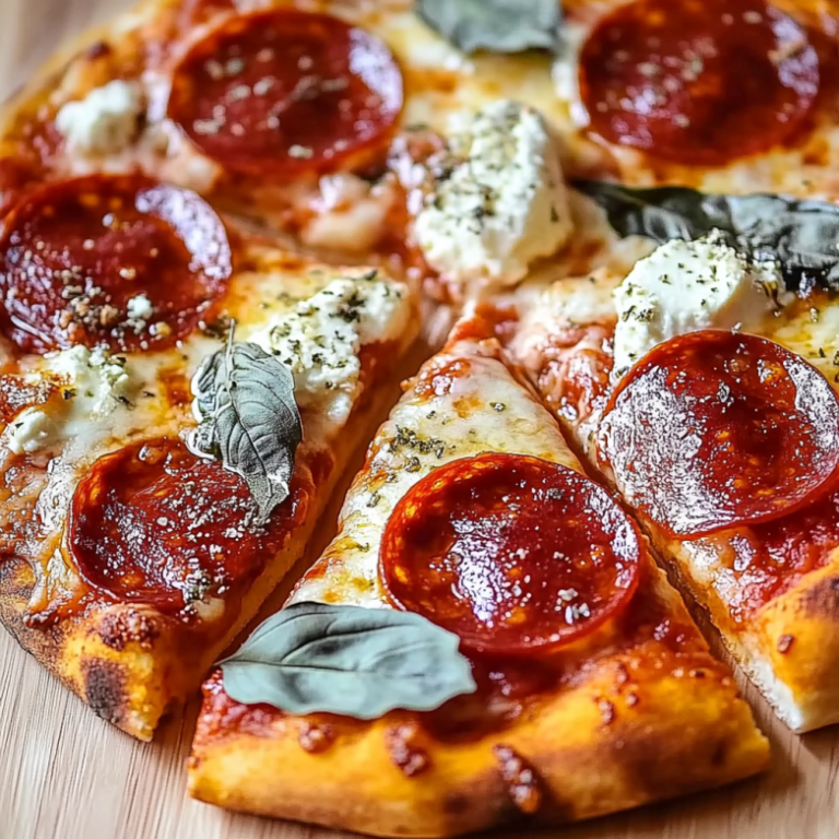 Hot Honey turkey pepperoni Ricotta Pizza : Sweet and Spicy