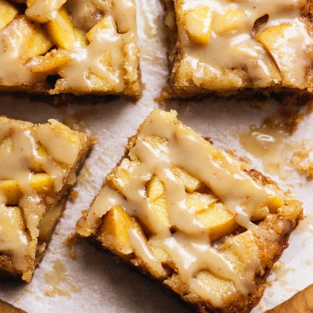 Maple Glazed Apple Blondies