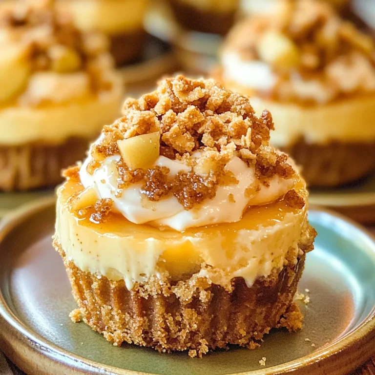 Apple Crisp Mini Cheesecakes