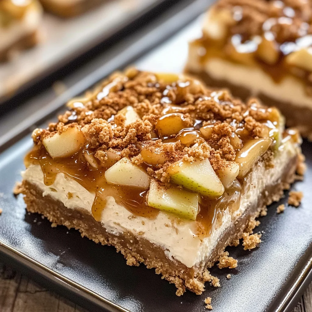Caramel Apple Cheesecake Bars