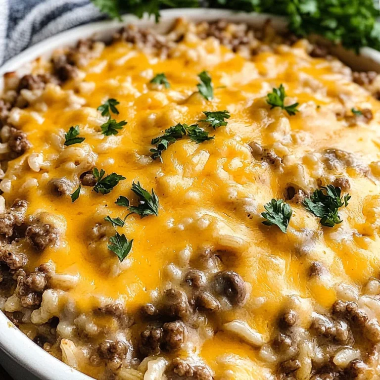 Cheesy Hamburger Rice Casserole