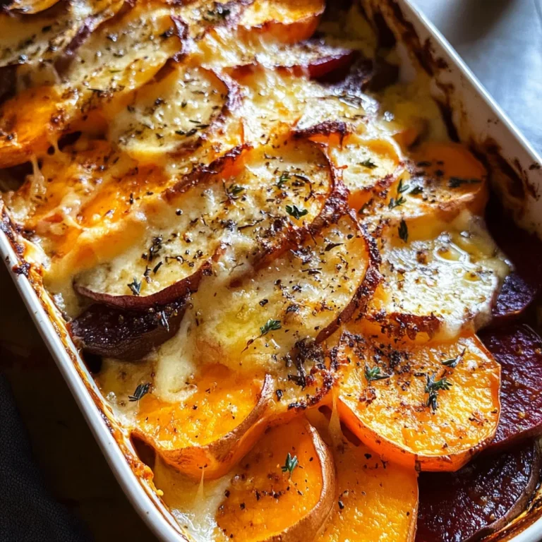 Cheesy Root Vegetable Gratin