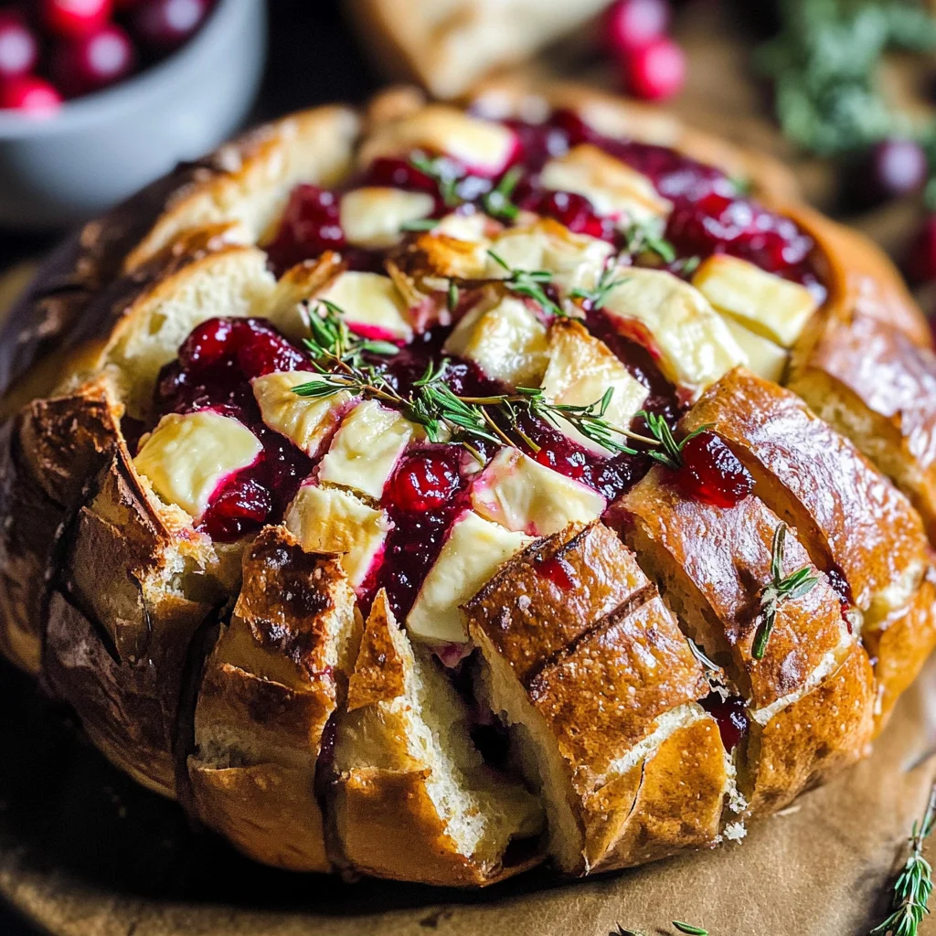 Cranberry Brie Pull-Apart Bread
