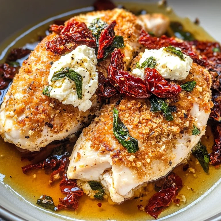 Crispy Chicken with Goat Cheese & Sun Dried Tomatoes