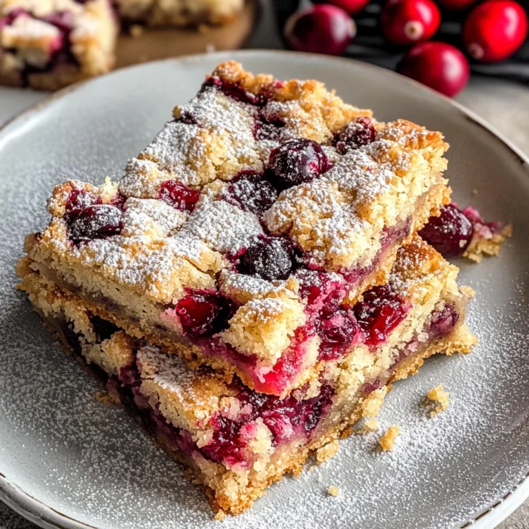 Delicious Cranberry Bars (Perfect for Christmas)