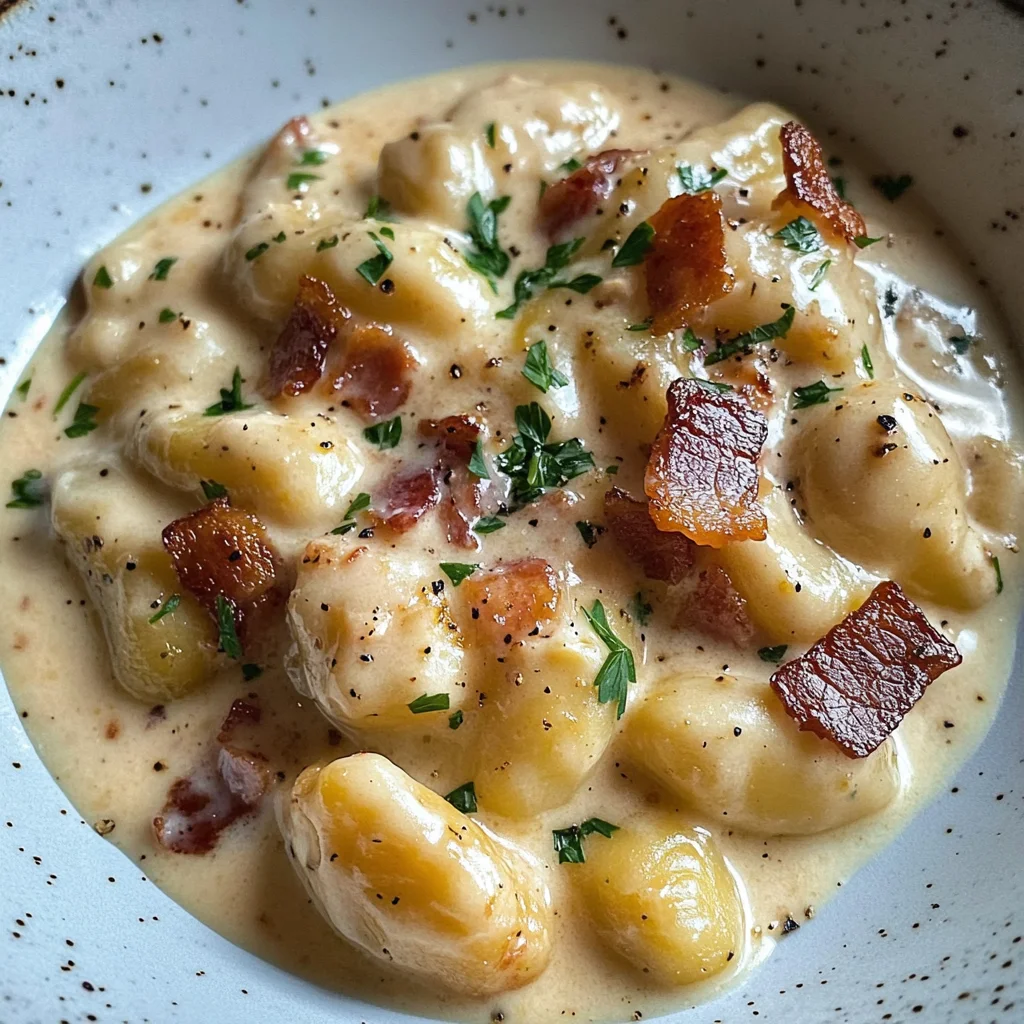 Easy Creamy Brie and Bacon Gnocchi Recipe