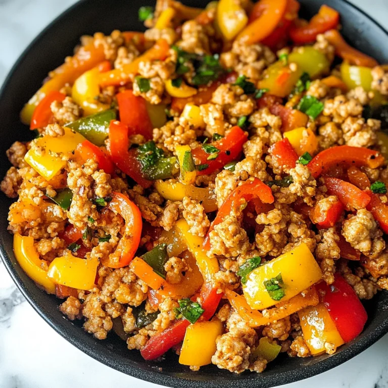 Ground turkey and peppers