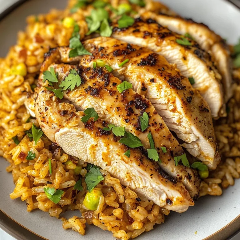High Protein Creamy Cajun Chicken with Garlic Rice