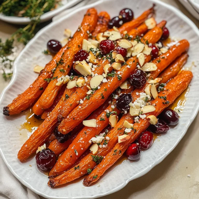 Maple roasted carrots with cranberries