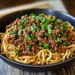 Mongolian Ground Beef Noodles