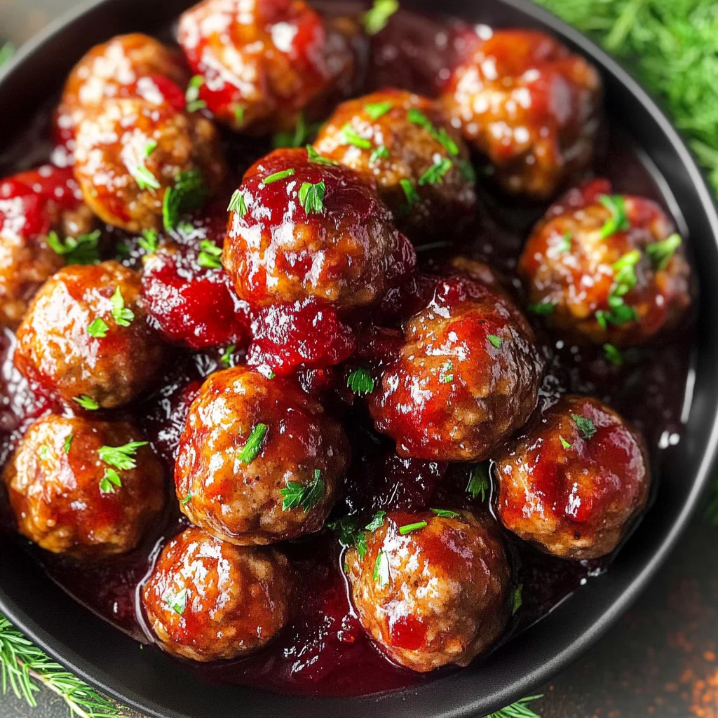Quick Cranberry Meatballs (Christmas Recipe)
