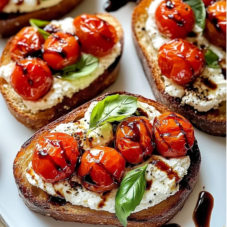 Ricotta Bruschetta with Roasted Tomatoes