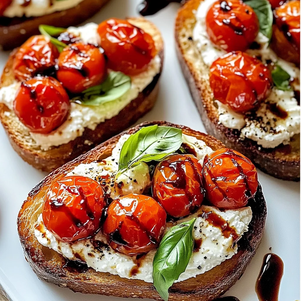 Ricotta Bruschetta with Roasted Tomatoes