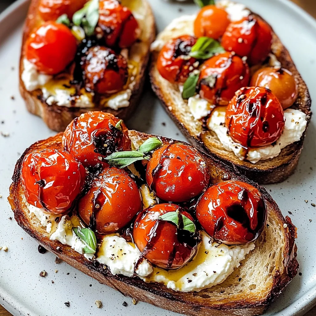 Ricotta Bruschetta with Roasted Tomatoes