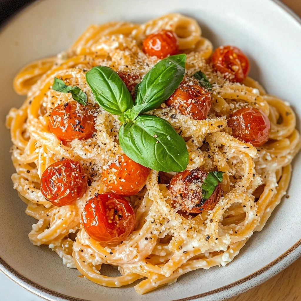 Roasted Tomato and Garlic Ricotta Pasta