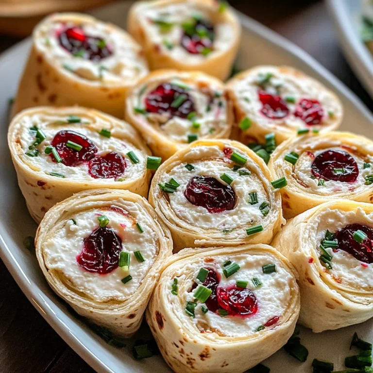 Savory Christmas Cranberry Roll Ups