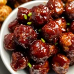 Spicy Cranberry BBQ Meatballs