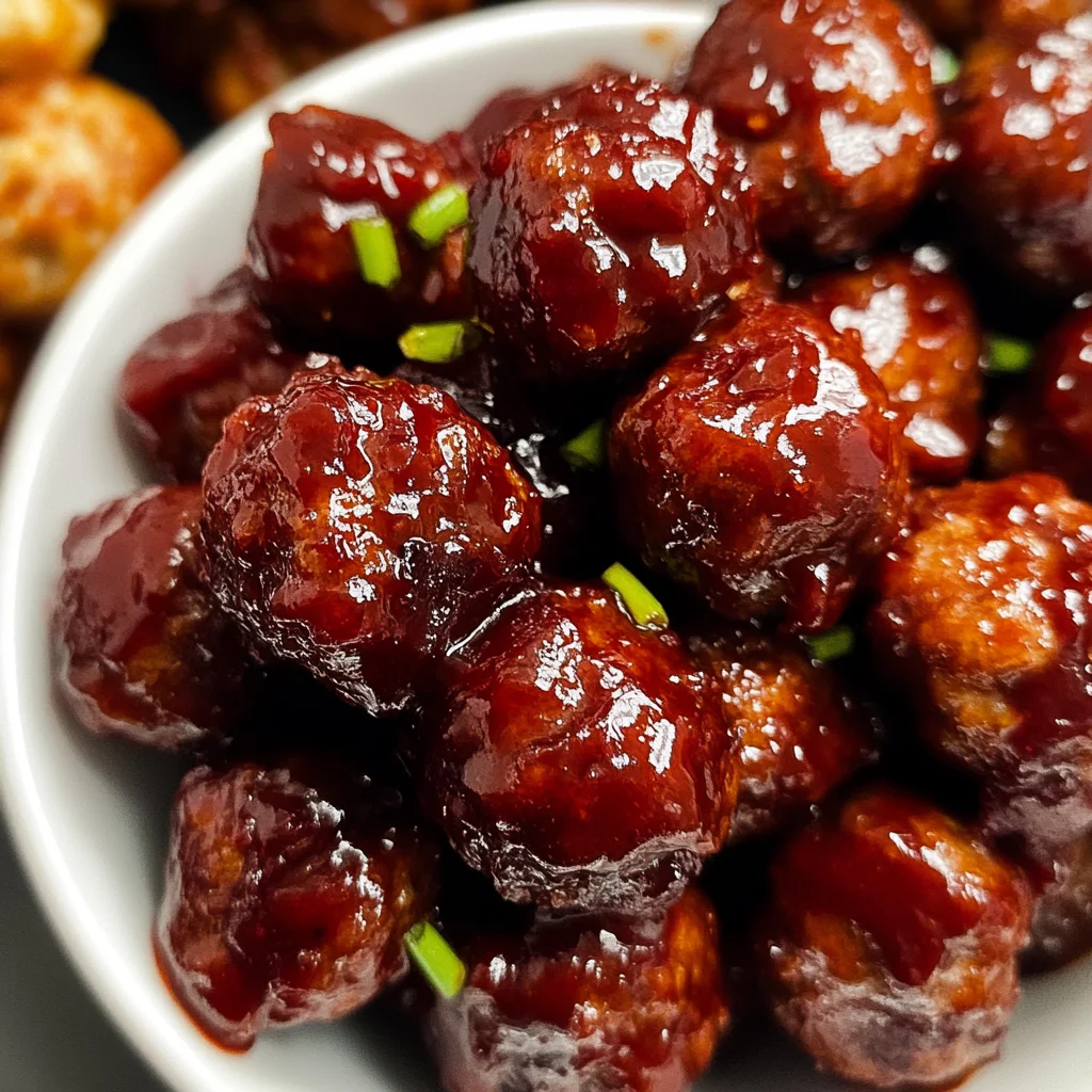 Spicy Cranberry BBQ Meatballs