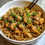 Sticky Garlic Chicken Noodles