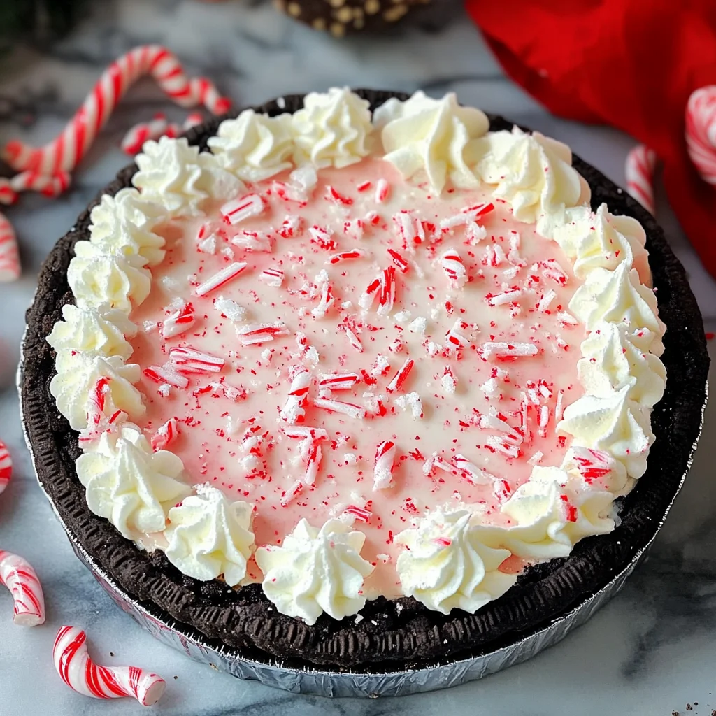 White Chocolate Peppermint Pie