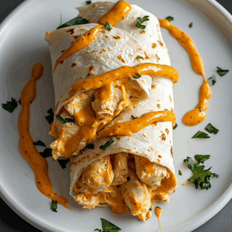 Cheesy Garlic Chicken Wraps