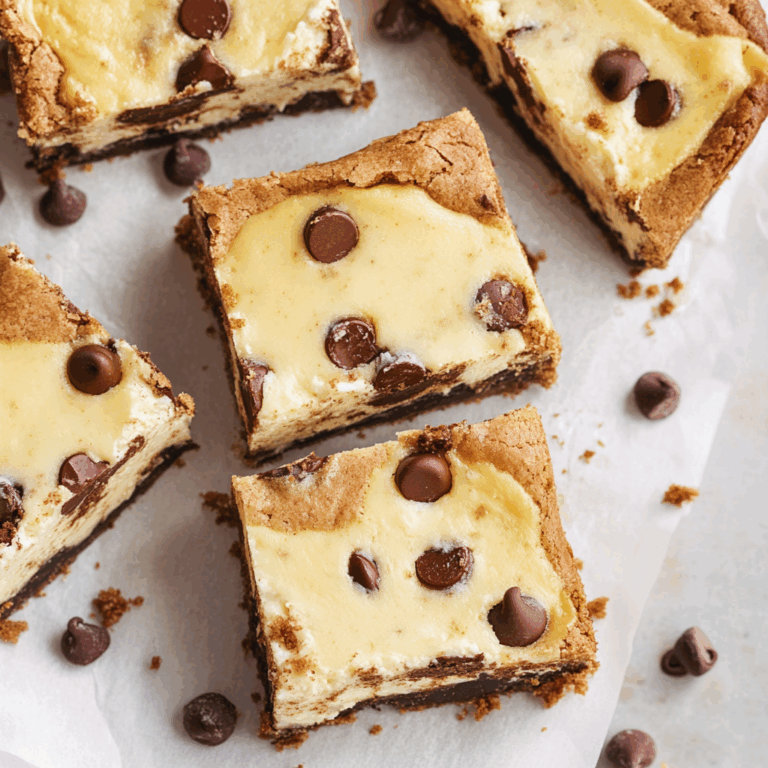 Chocolate Chip Cookie Cheesecake Bars