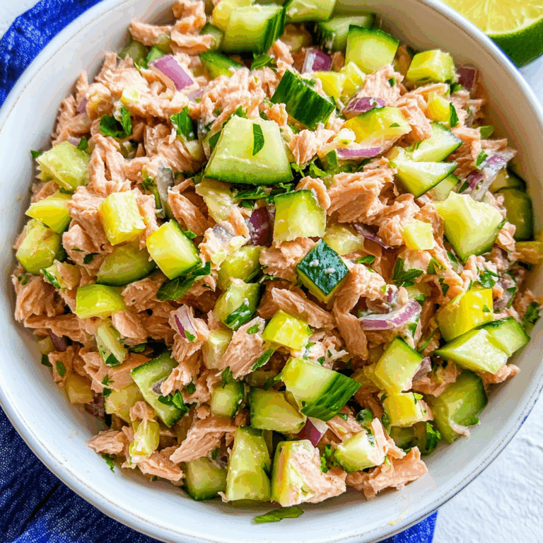 Quick Mediterranean Tuna Salad with No Mayo (Healthy)