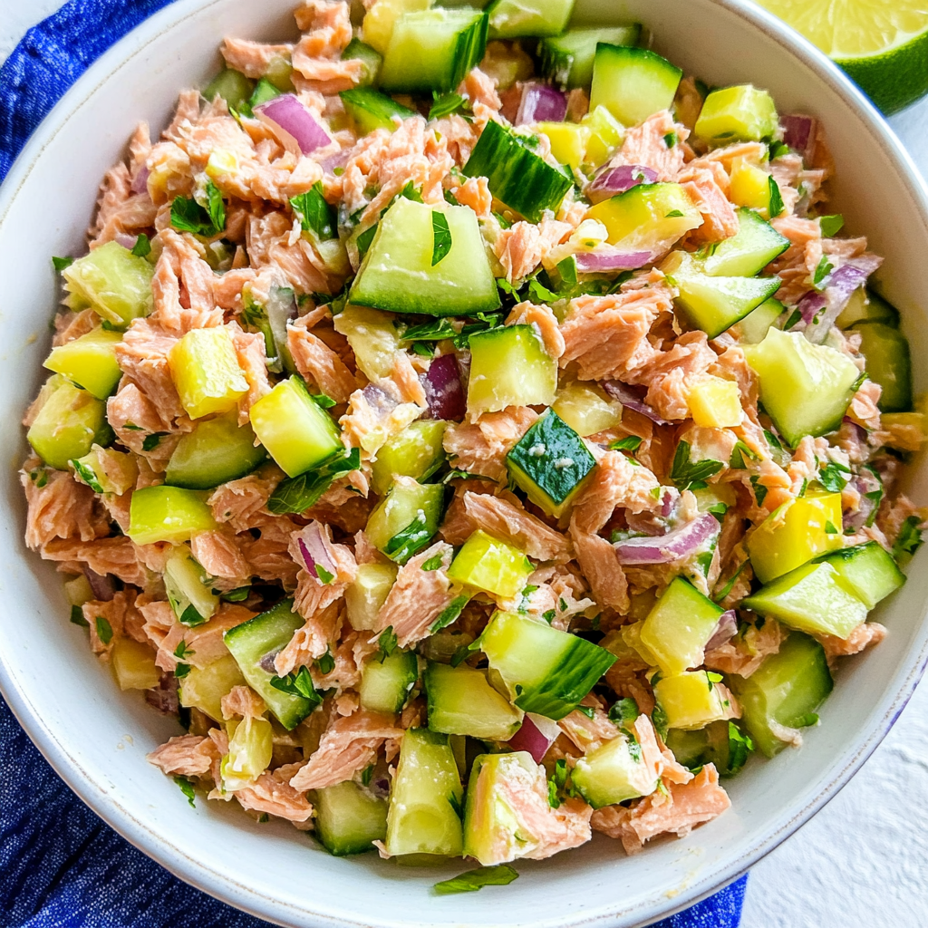 Quick Mediterranean Tuna Salad with No Mayo (Healthy)
