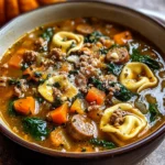 Autumn Tortellini Soup with Sausage