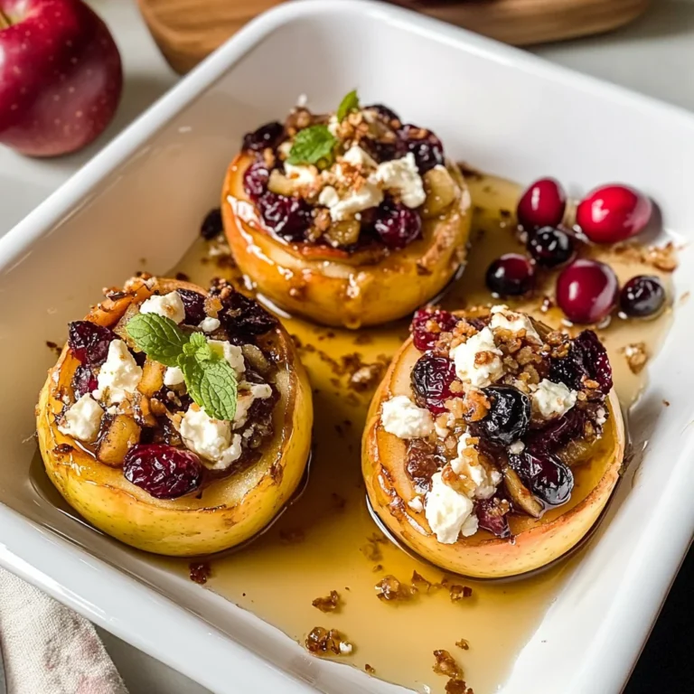 Baked Apples with Feta, Honey, and Cranberries: A Sweet and Savory Delight