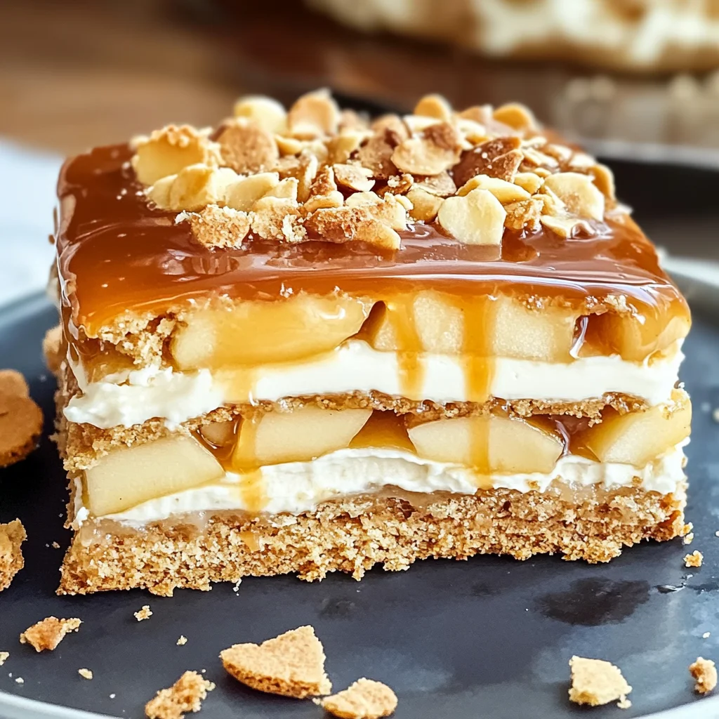 Caramel Apple Eclair Cake