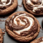 Chocolate Marshmallow Swirl Cookies