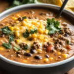 Creamy Cheesy Ground Beef Taco Soup Recipe