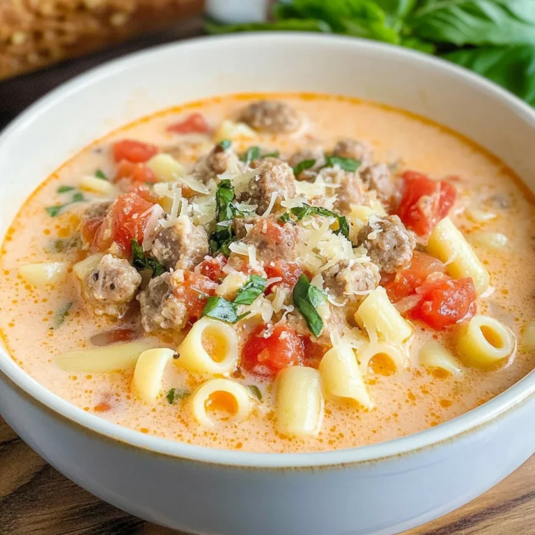 Creamy Parmesan Italian Sausage Soup