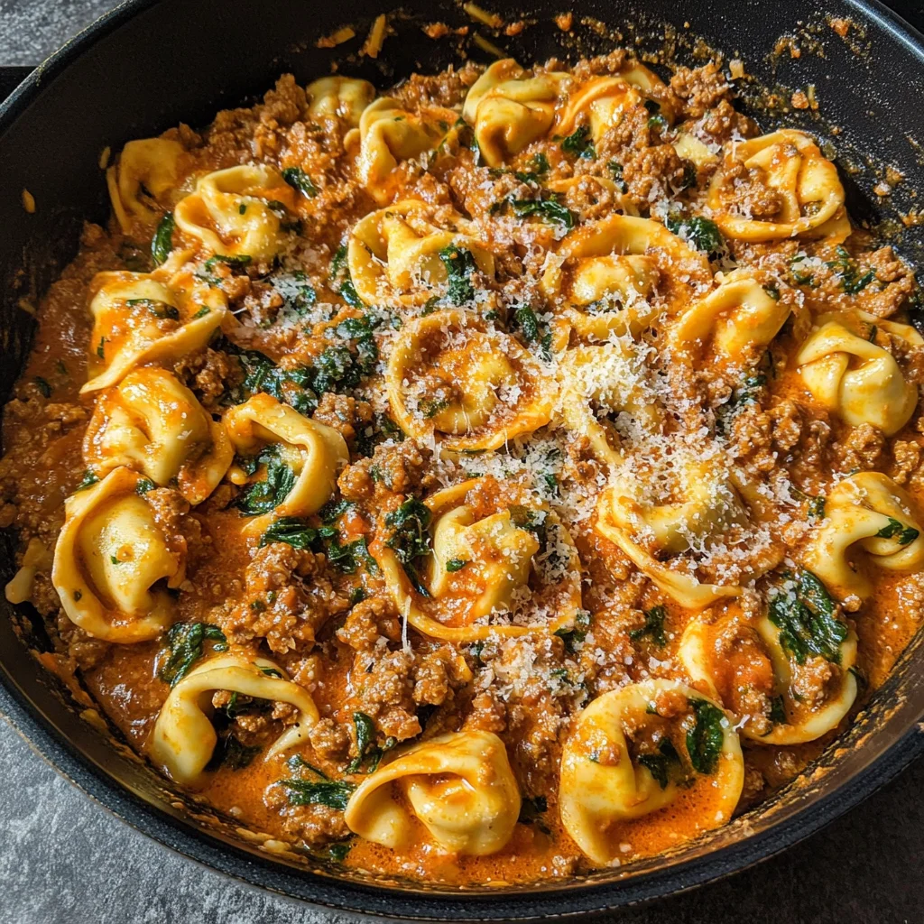 Creamy Spinach Tomato Tortellini Recipe